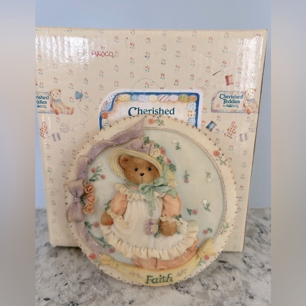 Cherished Teddies  "Girls with Bonnets" Plaque 1994